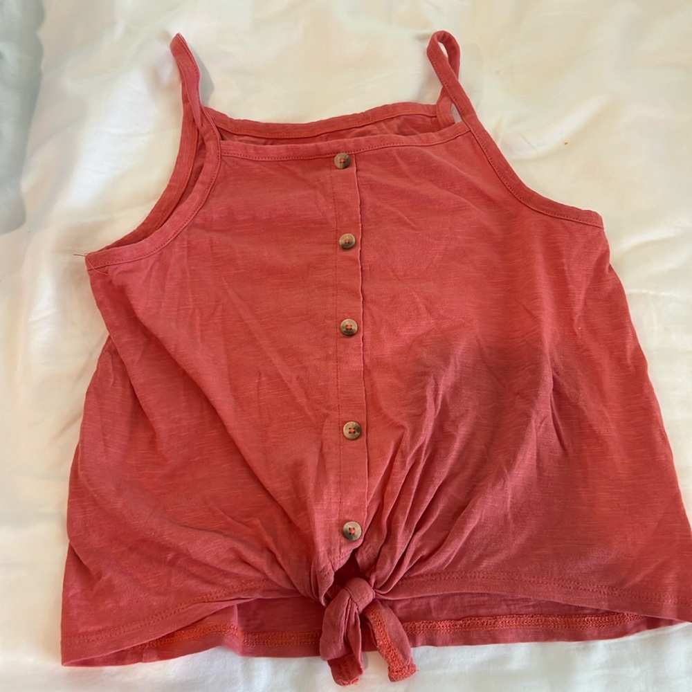 Rumi+Ryder pink button tank top size small (6-7)
